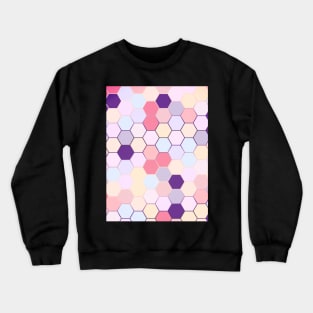 Cute Pastel Pink hexagon pattern Crewneck Sweatshirt